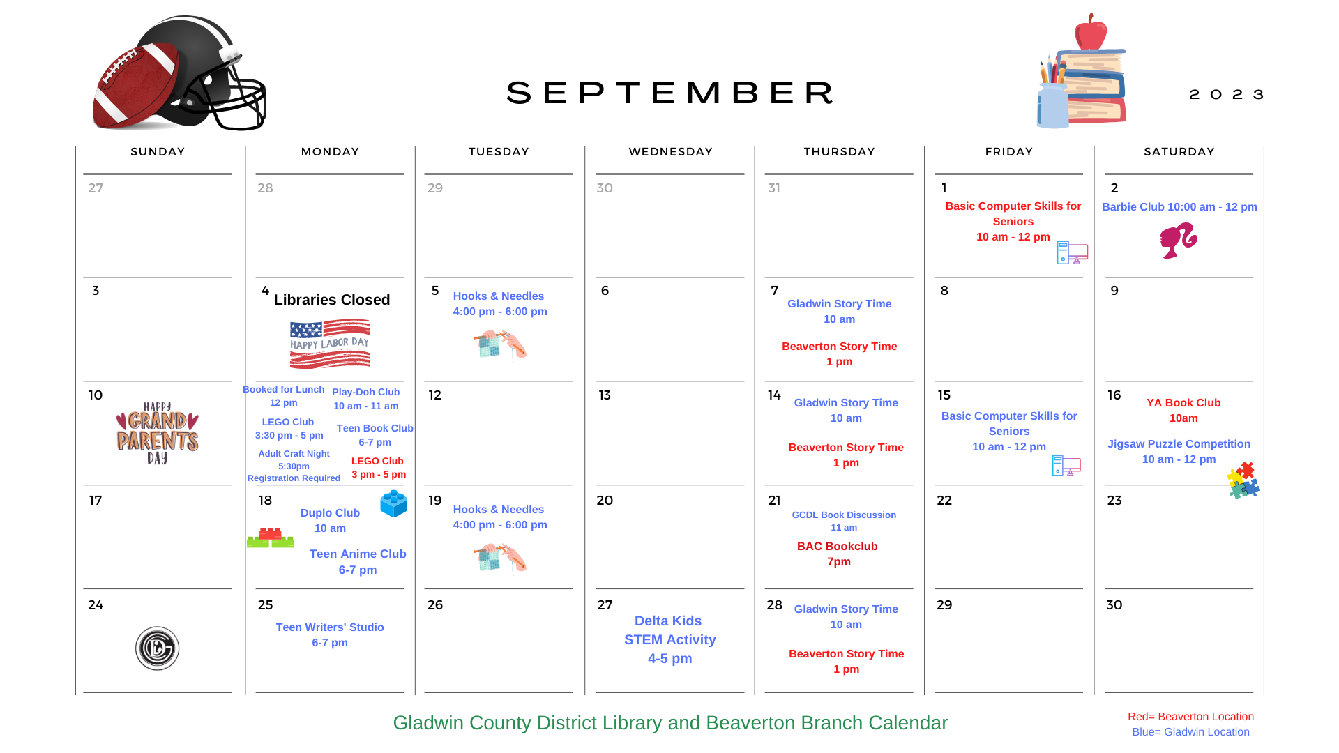 September Calendar 2023